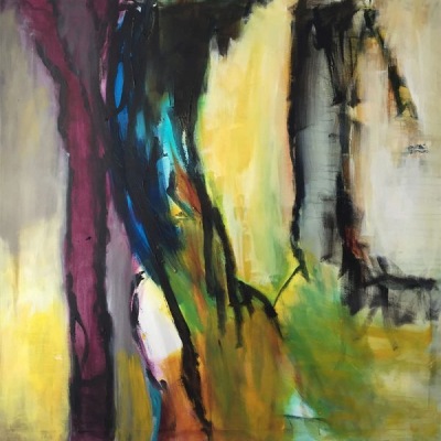 Bäume 2018 100 x 100 cm Acryl auf Leinwand