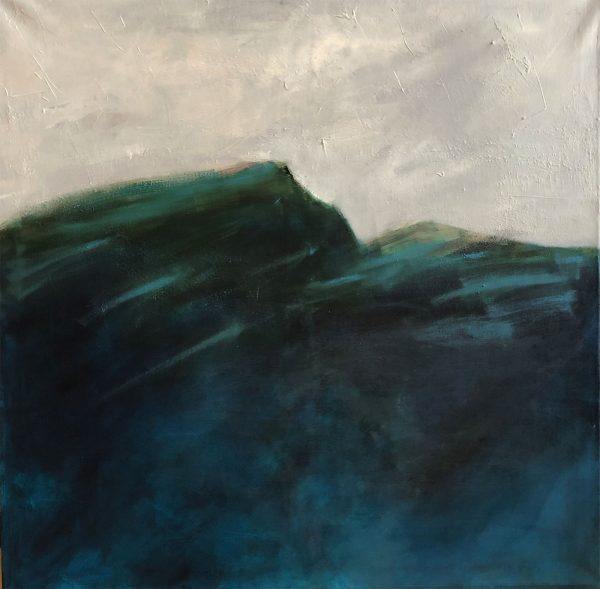 Fliegende Berge 2021 100 x 100 cm Acryl auf Leinwand