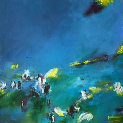 Floating 2021 100 x 100 cm Acryl auf Leinwand