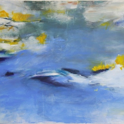 Seerosen 2018 150 x 100 cm Acryl auf Leinwand