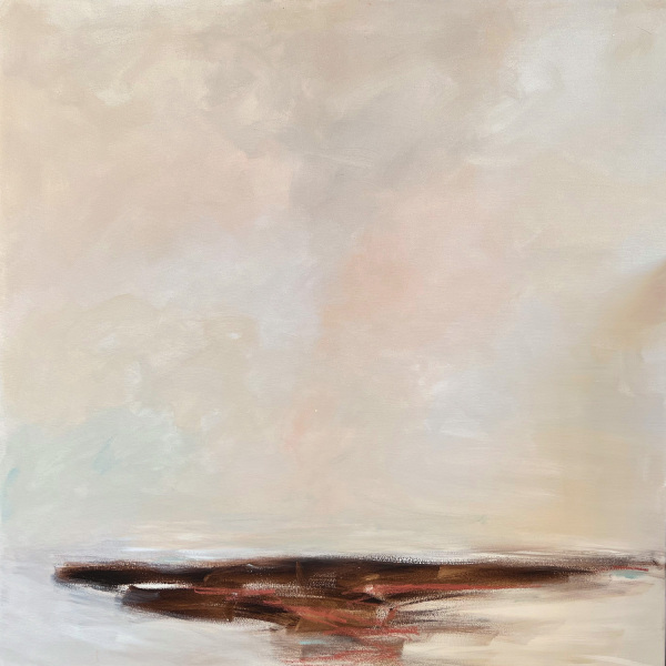 Seestück LXI 90 x 90 cm - in weißem Schattenfugenrahmen verfügbar