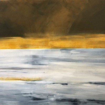 Seestück Dust 2020 90 x 110 Acryl auf Leinwand