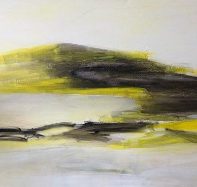 Staffelsee Wintergelb 100 x 120 2020 Acryl auf Leinwand